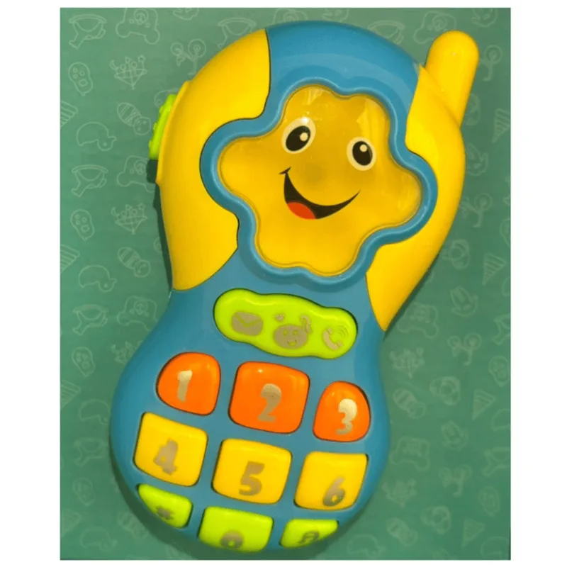 Telefone Musical - Mobile Phone azul e amarelo - SL256 HONGYAO