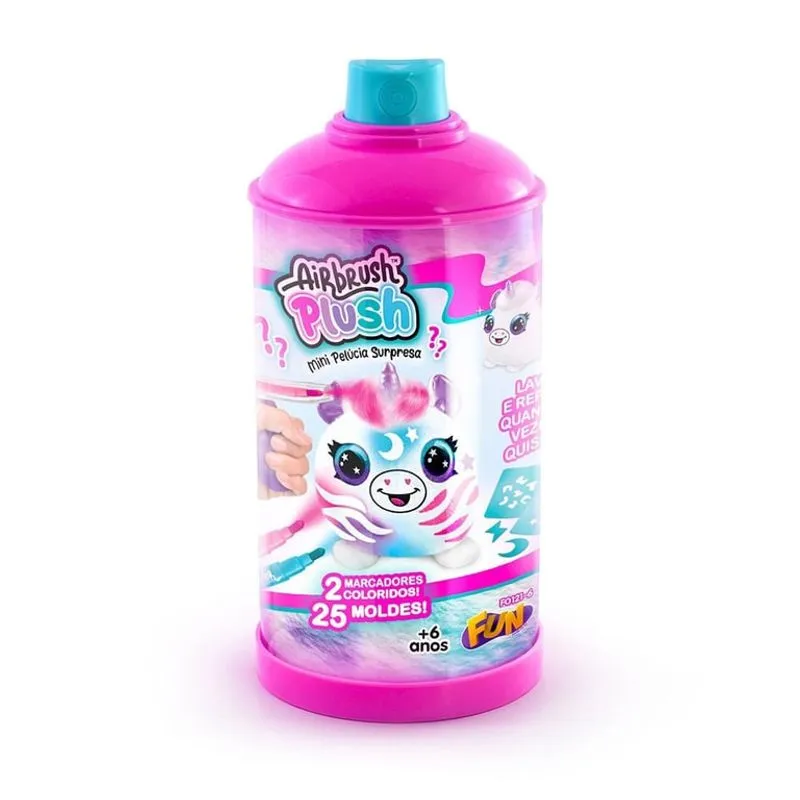 Airbrush plush neon pelucia - F0166-1 - Rosa - Fun Divirta-se START