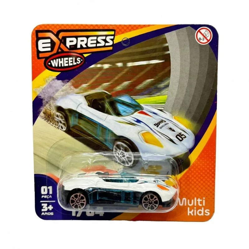 Carro em Miniatura Metal Die Cast Express Wheels Branco Gelo MULTIKIDS