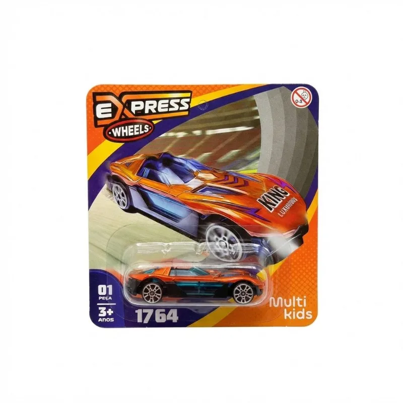 Carro em Miniatura Metal Die Cast Express Wheels Vermelho Brilhante MULTIKIDS