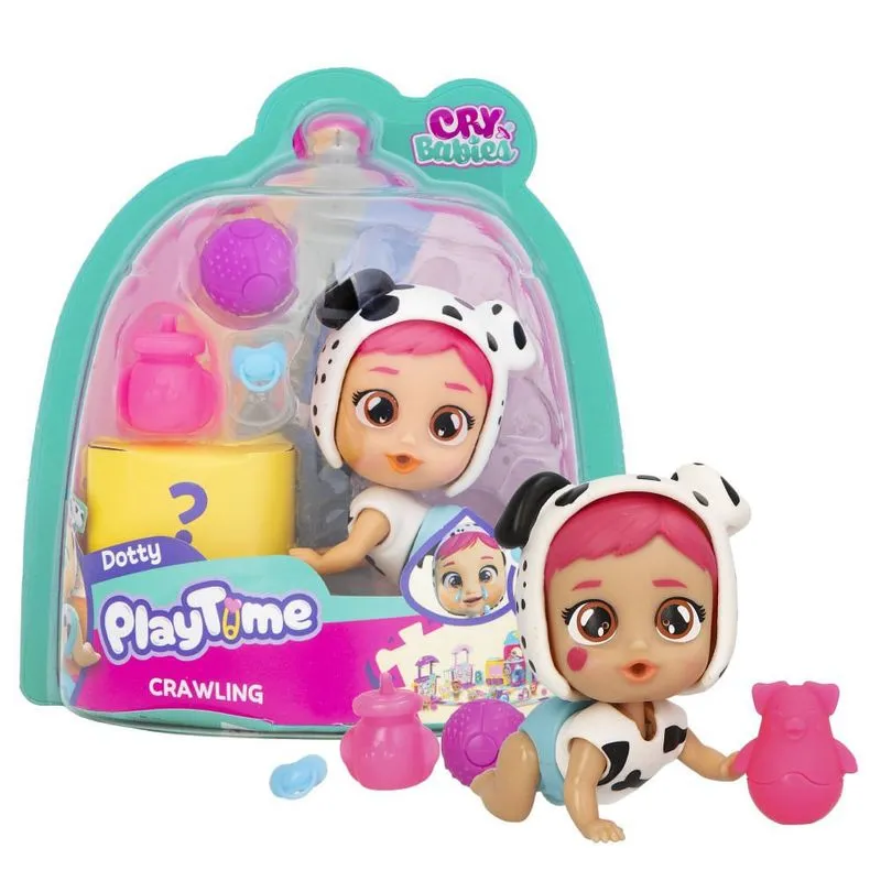Boneca Cry Babies Playtime - Dotty Crawling Engatinhando MULTIKIDS