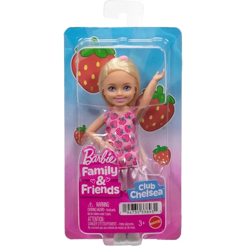 Boneca - Barbie - Familia Chelsea Club - Vestido Morango MATTEL