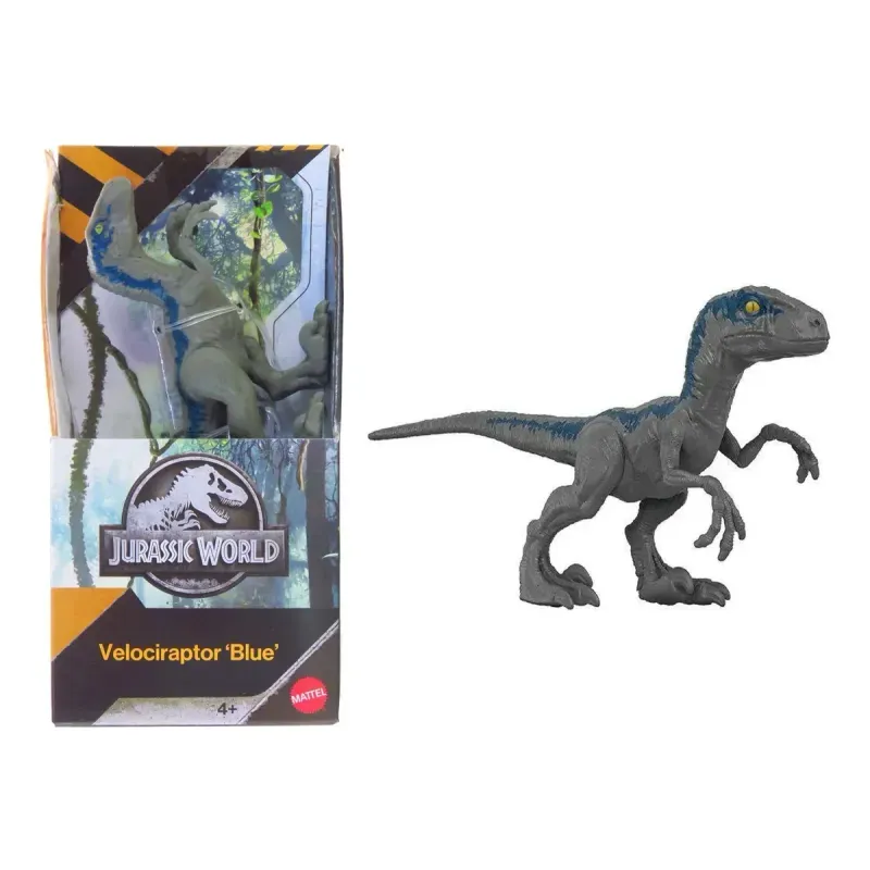 Dinossauro Jurassic World - Velociraptor Azul - 14 Cm MATTEL