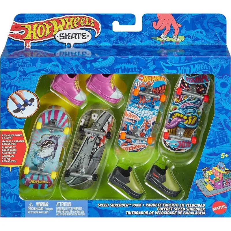 Skate De Dedo - Hot Wheels Com Tenis - Speed Shredder Pack MATTEL