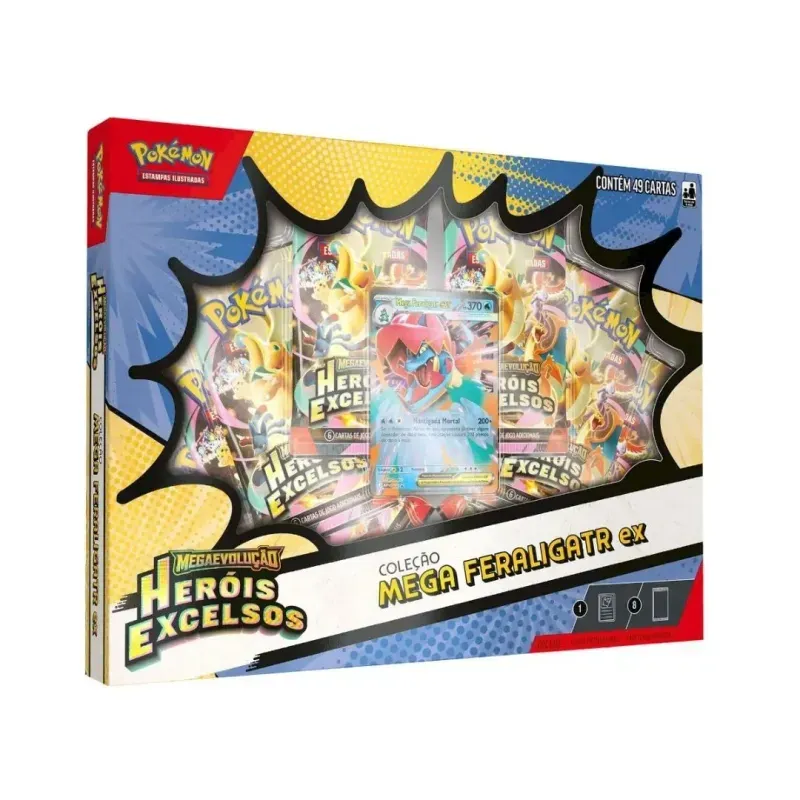 Pokemon - Herois Excelsos - Feraligatr Ex - COPAG DA AMAZONIA