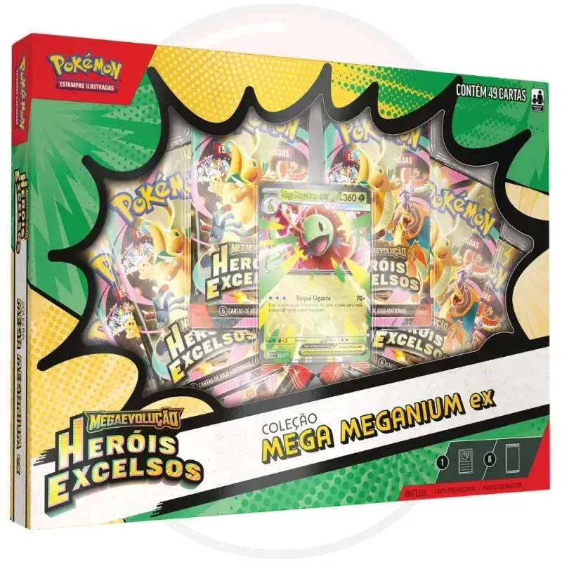 Pokemon - Herois Excelsos - Meganium Ex - COPAG DA AMAZONIA