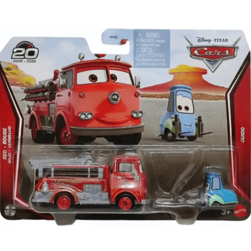 Carrinhos Disney Cars Carros - Vermelho e Guido - MATTEL