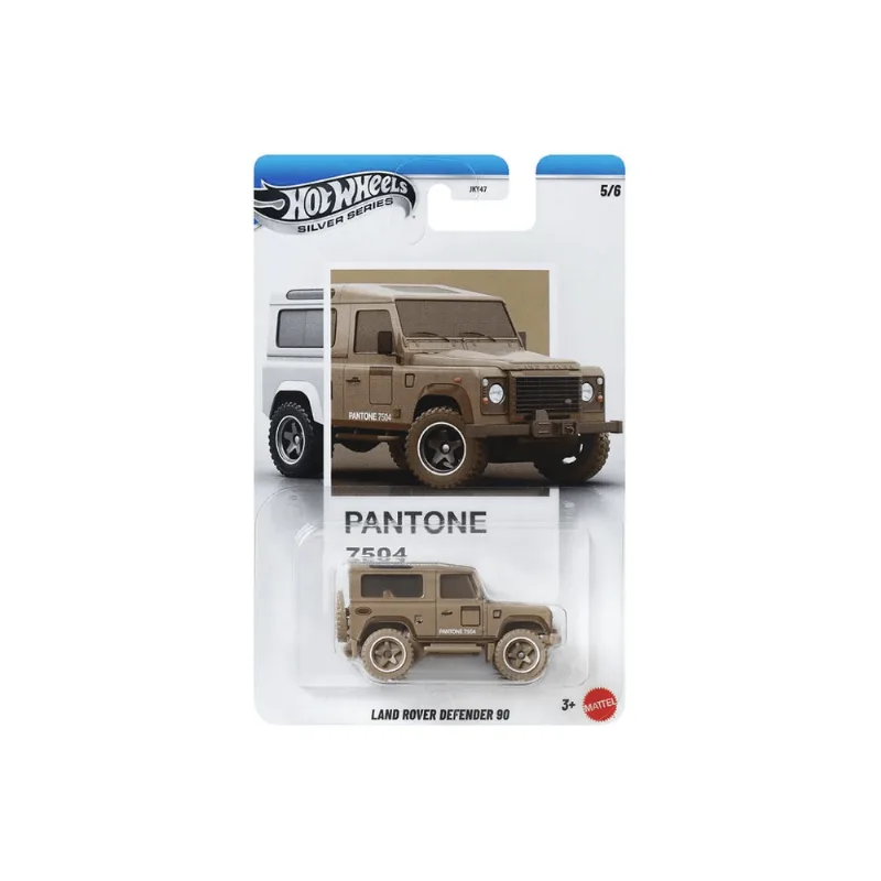 Carrinho - Hot Wheels - Silver Series - Pantone 7504 - Land Rover Defender 90 - MATTEL