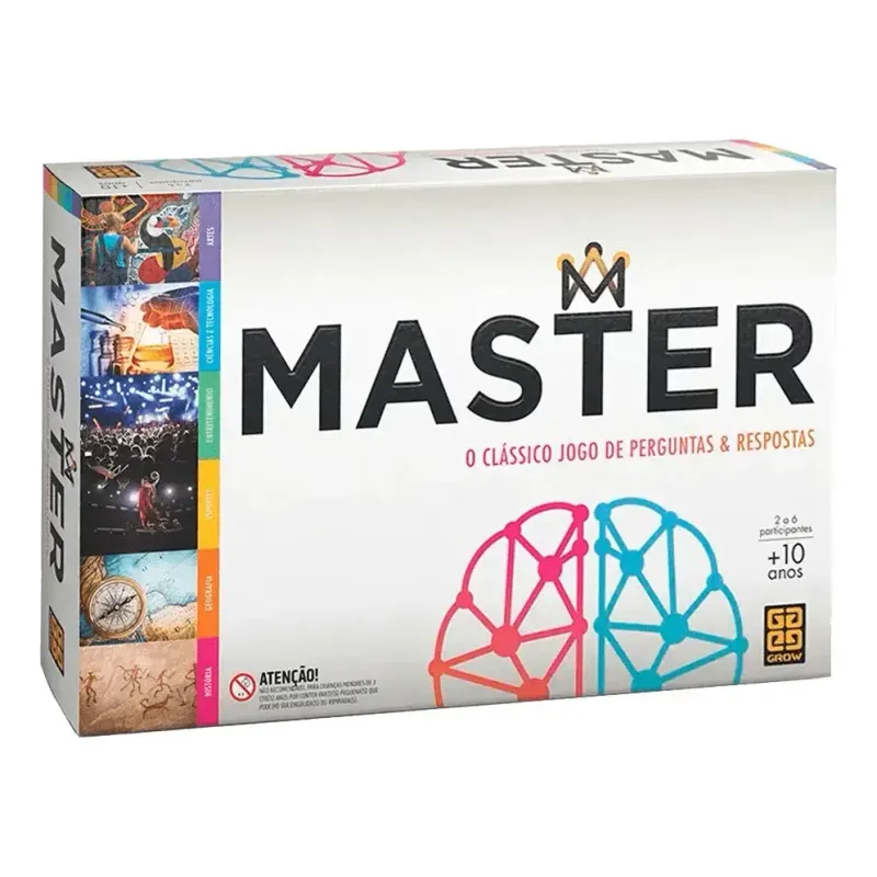 Jogo de Tabuleiro - Master - O Classico Jogo de Perguntas e Respostas - GROW