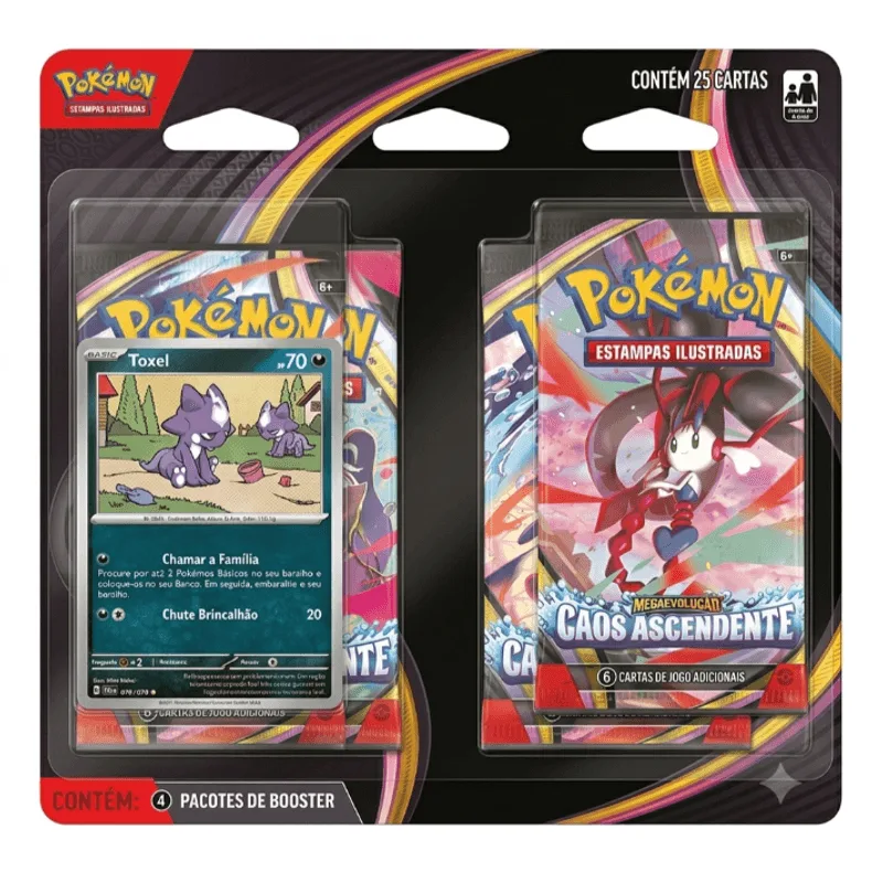 Jogo de Cartas - Pokemon - Quadruplo Pokemon Megaevolucao Caos Ascendente Toxel - Magearna - COPAG DA AMAZONIA
