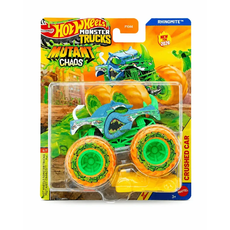 Carrinho - Hot Wheels - Monster Trucks - Mutant Chaos - Mutant Rhinomite - MATTEL