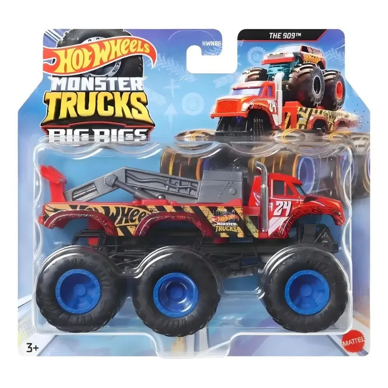 Carrinho - Hot Wheels - Monster Trucks Big Rigs - The 909 MATTEL