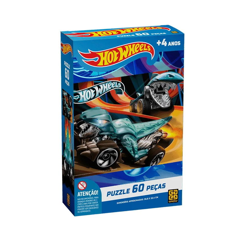 Quebra-Cabeca - HotWheels - 60 pecas - GROW