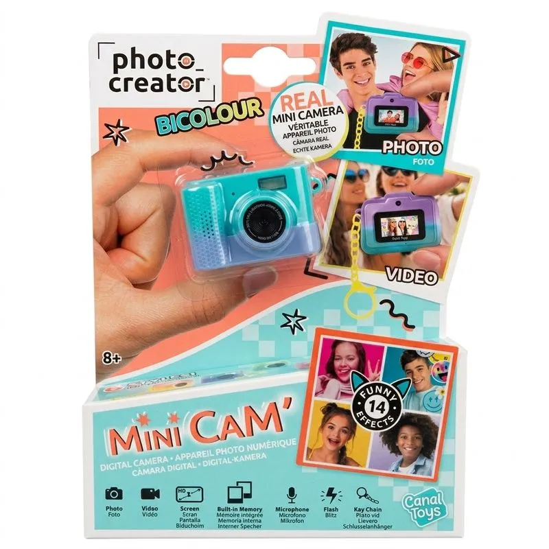 Mini Camera Digital - Photo Creator - Bicolour - Verde e Azul - START