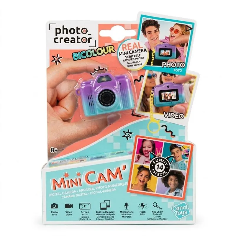 Mini Camera Digital - Photo Creator - Bicolour - Roxo e Azul - START