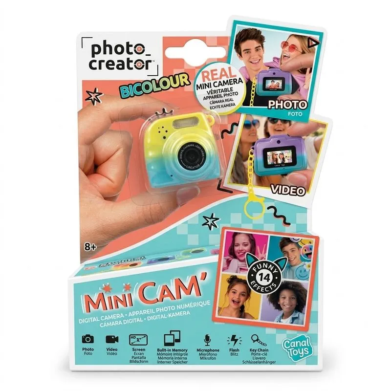 Mini Camera Digital - Photo Creator - Bicolour - Amarelo e Verde - START