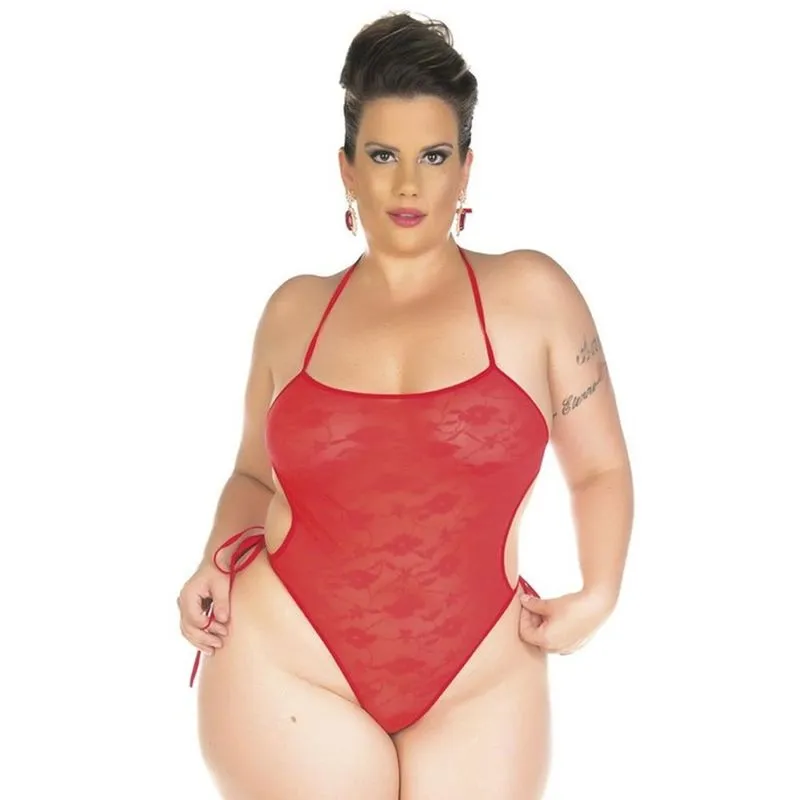 Body Plus Size em Renda Pimenta Sexy