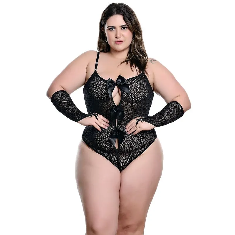 Body Lacinho Plus Size Pimenta Sexy