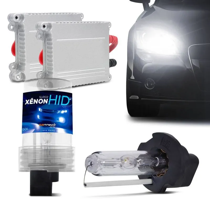 Kit Xenon 6000K ou 8000K H1 H3 H7 H4 HB3 HB4 H4-2 H11 H27 H7 reator função anti flicker - H4-2 8000K