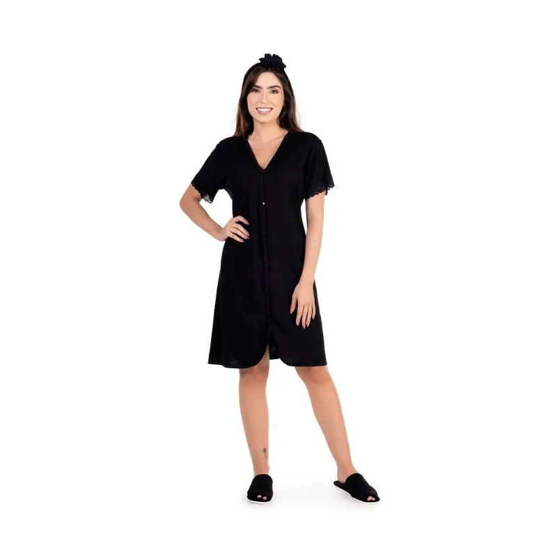 Camisola Cia do Corpo Visco Romantica BD4993 Preto M