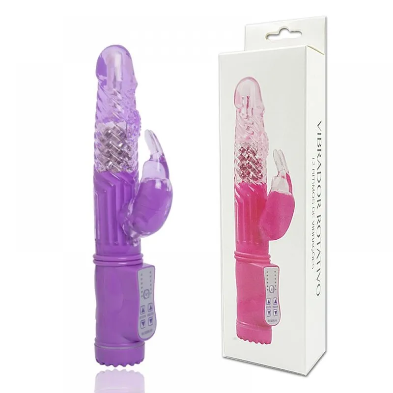 Vibrador Rotativo com Texturas em Espiral 12 Funções Miss Collection