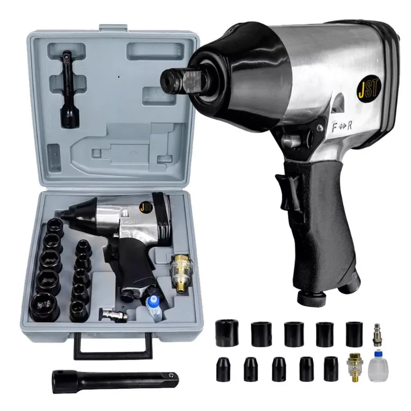 Chave de impacto pneumatica - 1/2 polegada - com kit chave - JCH32 - jst