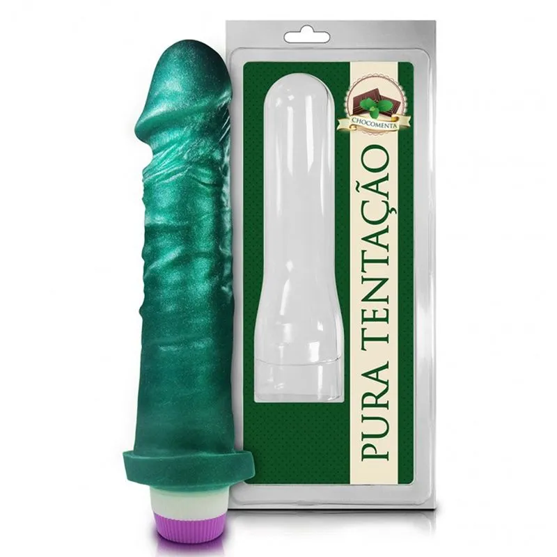 Prótese Realística Pura Tentação Chocolate com Menta 18x4,4 Sexy Fantasy
