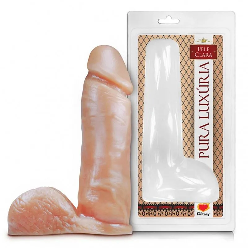 Prótese Realística com Escroto Pura Luxúria Pele 20x4,5 cm Sexy Fantasy