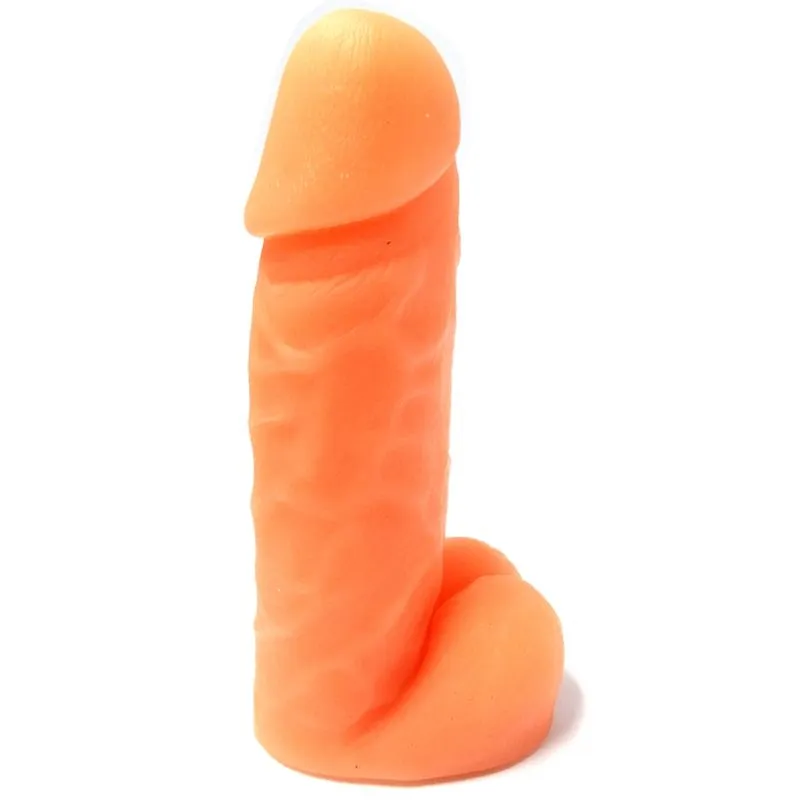 Prótese Realística com Escroto Pura Luxúria Salmão 18x5 Sexy Fantasy