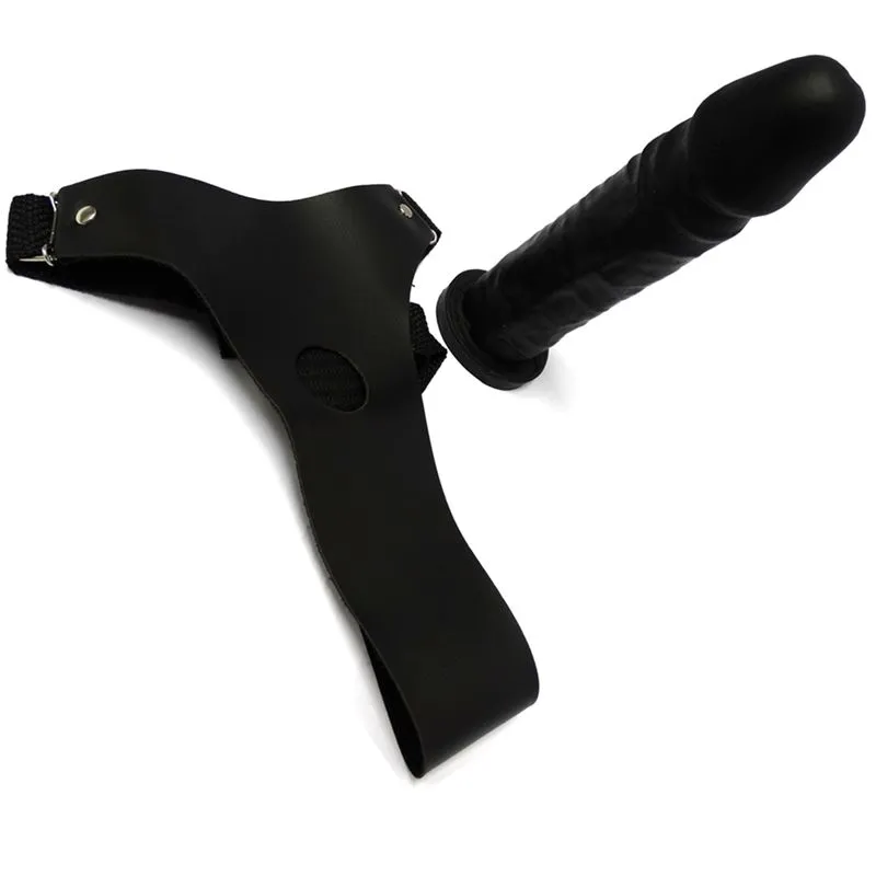 Cinta Peniana com Suporte de Coxa em Polivinilico com Prótese de 16 cm Dominatrixxx Cinta Peniana com Suporte de Coxa Preto em Polivinilico com Prótese de 16 cm Dominatrixxx