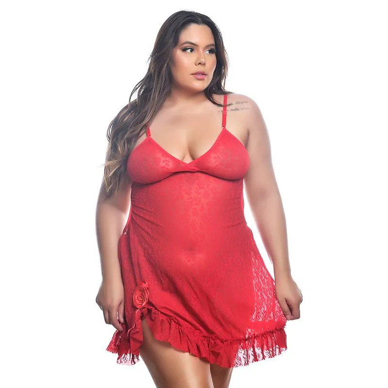 Camisola Encanto Plus Size Pimenta Sexy