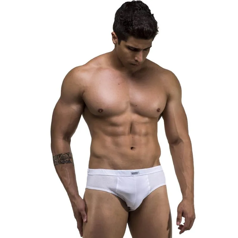 Kit 3 Cuecas Slip em Algodão Lisa Nawes