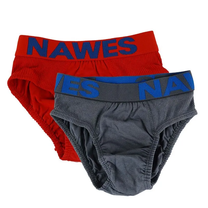 Kit 3 Cuecas Slip Infantil em Algodão com Vies Nawes