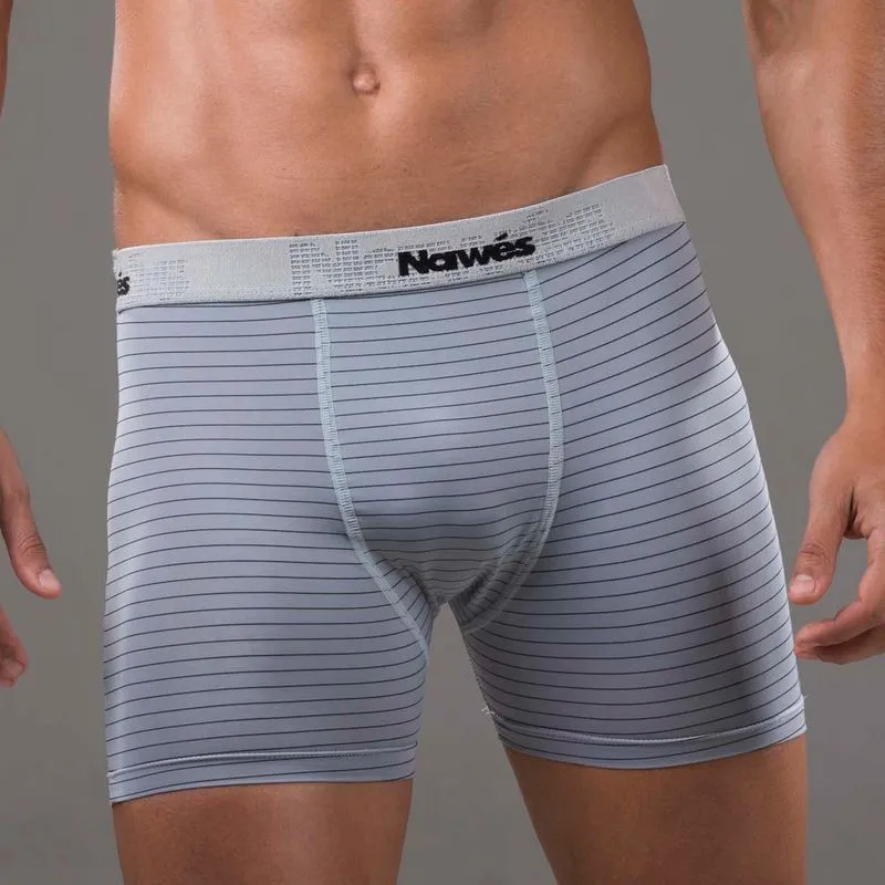 Cueca Boxer Adulto em Microfibra Listrada Nawes