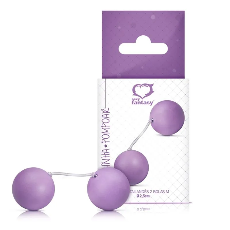 Colar Tailandês com 2 Bolas Tamanho M - Linha Pompoar Sexy Fantasy