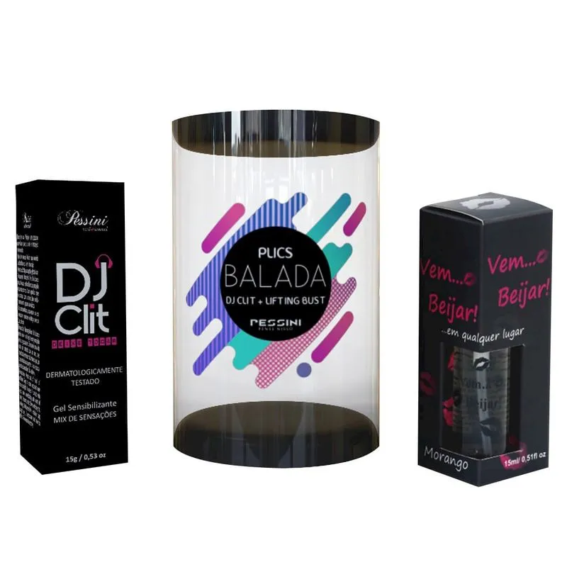 Plics Balada Vem Beijar + DJ Clit + Acessório Sensorial Pessini