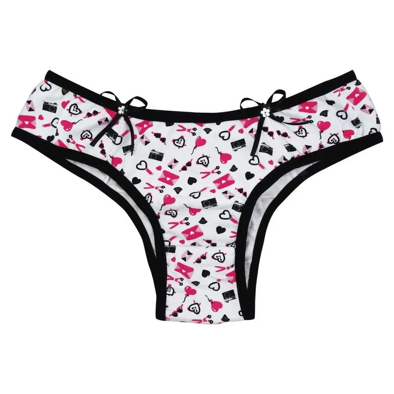 Calcinha Juvenil em Cotton Estampada Com Elastico Cós Largo Rexton Calcinha Cotton Estampada Com Elastico Cós Largo Rexton