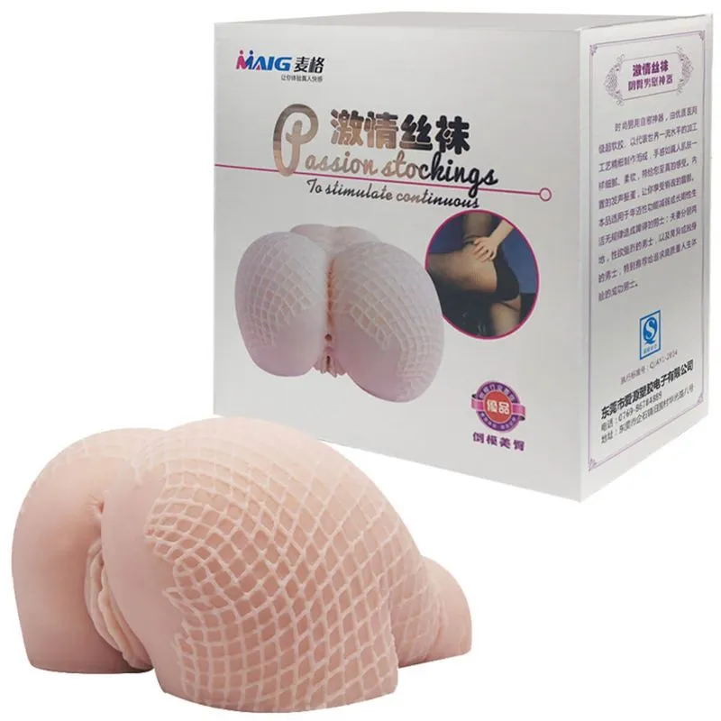 Masturbador Masculino Realístico Bunda com Meia Arrastão Miss Collection