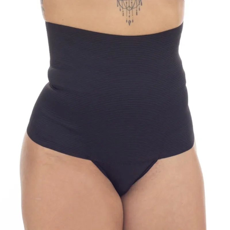Calcinha Tanga Modeladora em Microfibra com Cós Alto Patitex