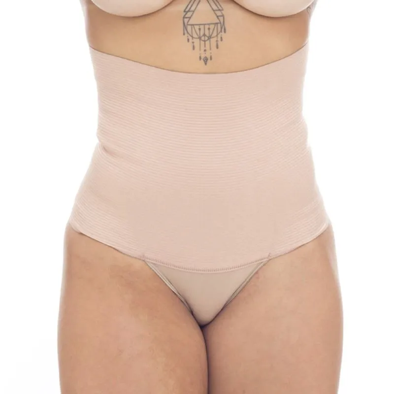 Calcinha Tanga Modeladora em Microfibra com Cós Alto Patitex