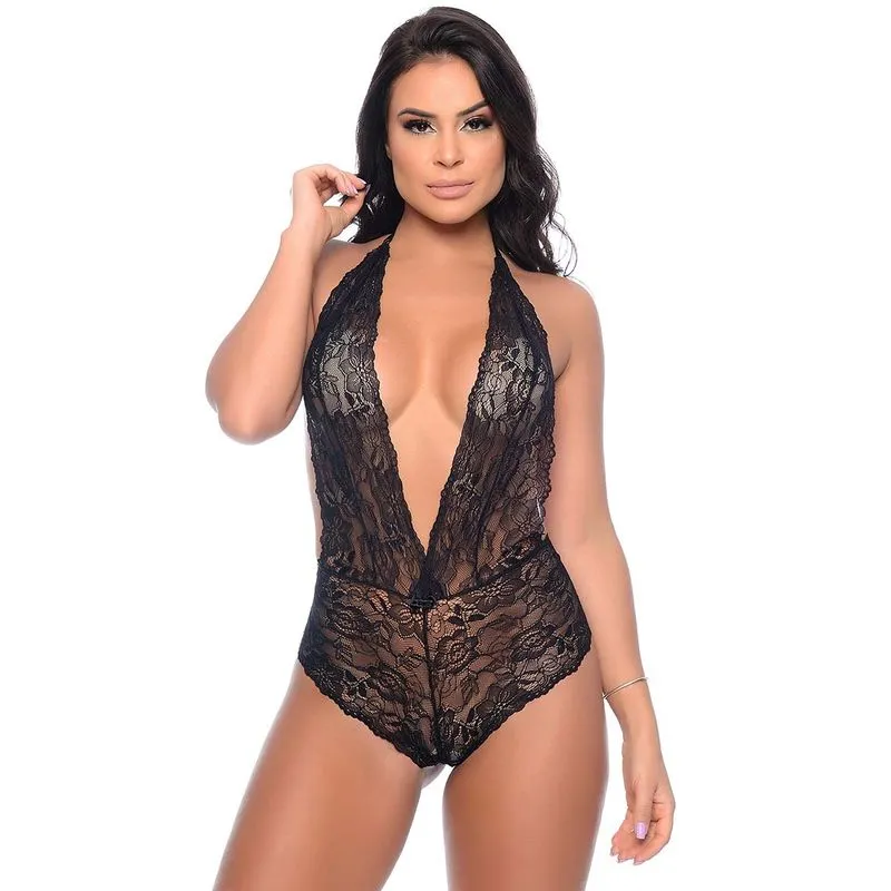 Body Sex em Renda Frente Única com Lacinho Patitex