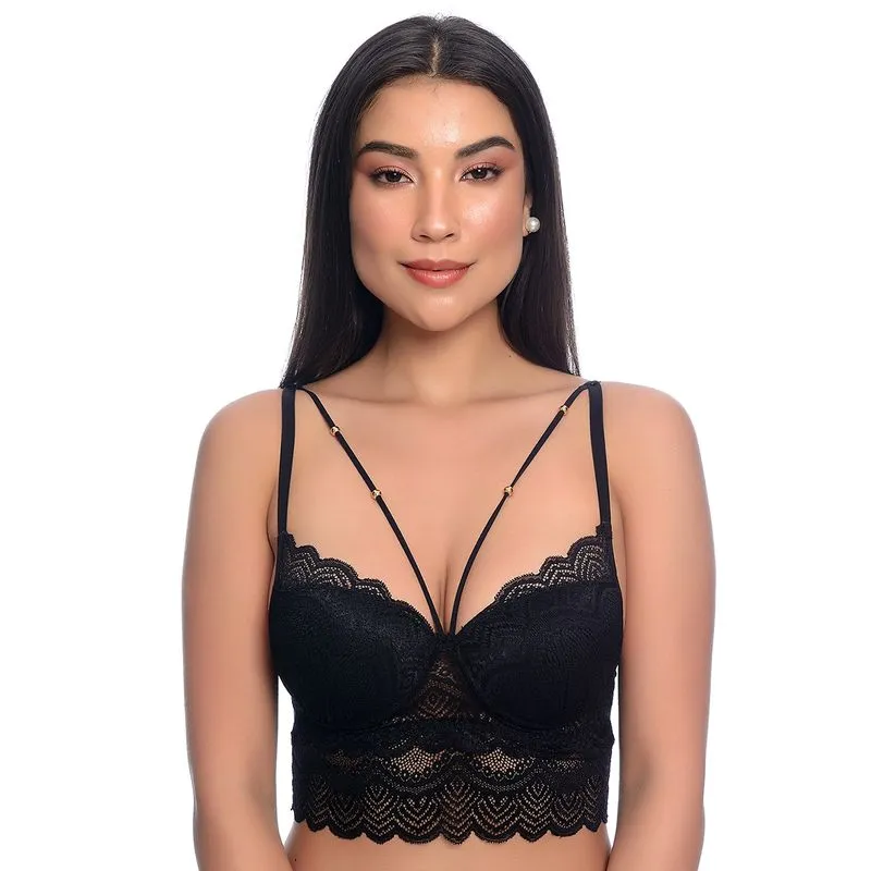 Cropped Brenda Rendado com Strappy Patitex