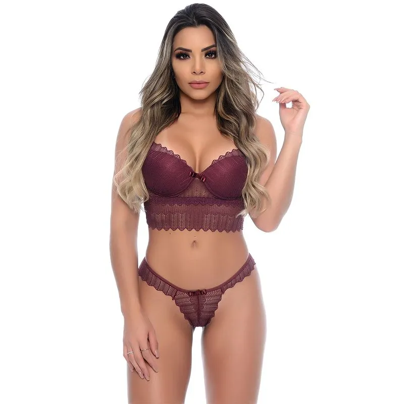 Conjunto Fio Poliane Rendado com Lacinho Patitex