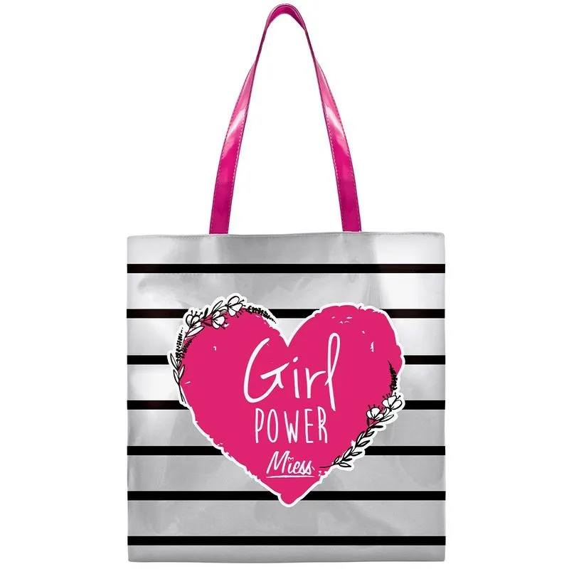 Bolsa em Verniz Estampada Girl Power Miess