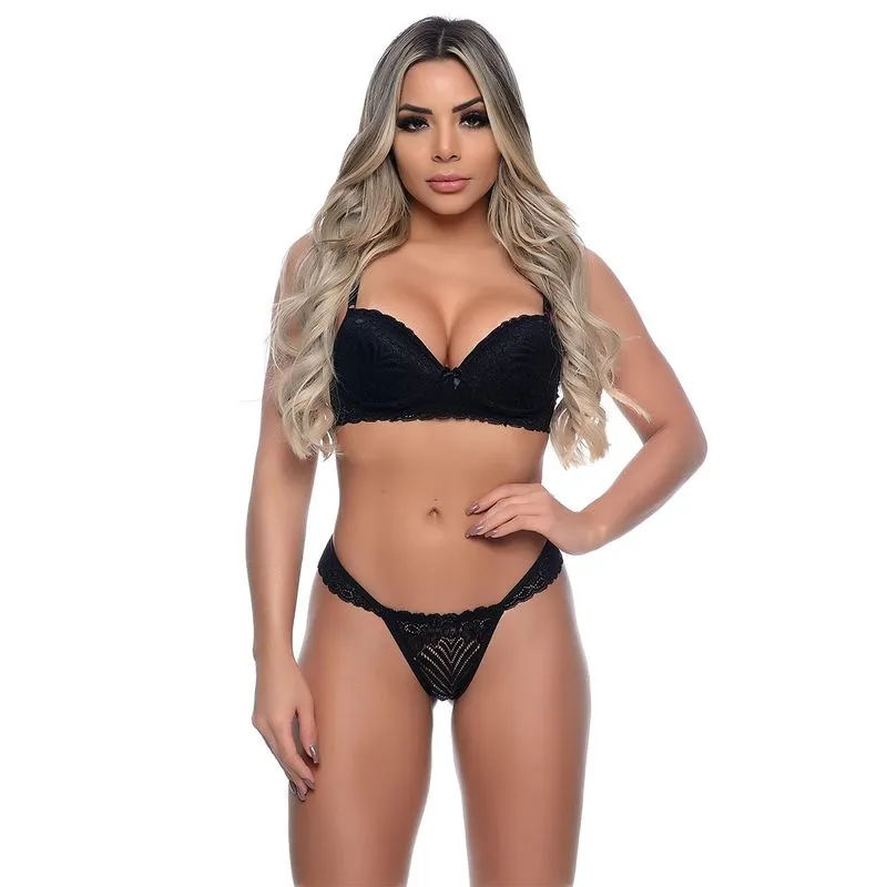 Conjunto Nanda com Detalhes em Renda com Bojo Patitex