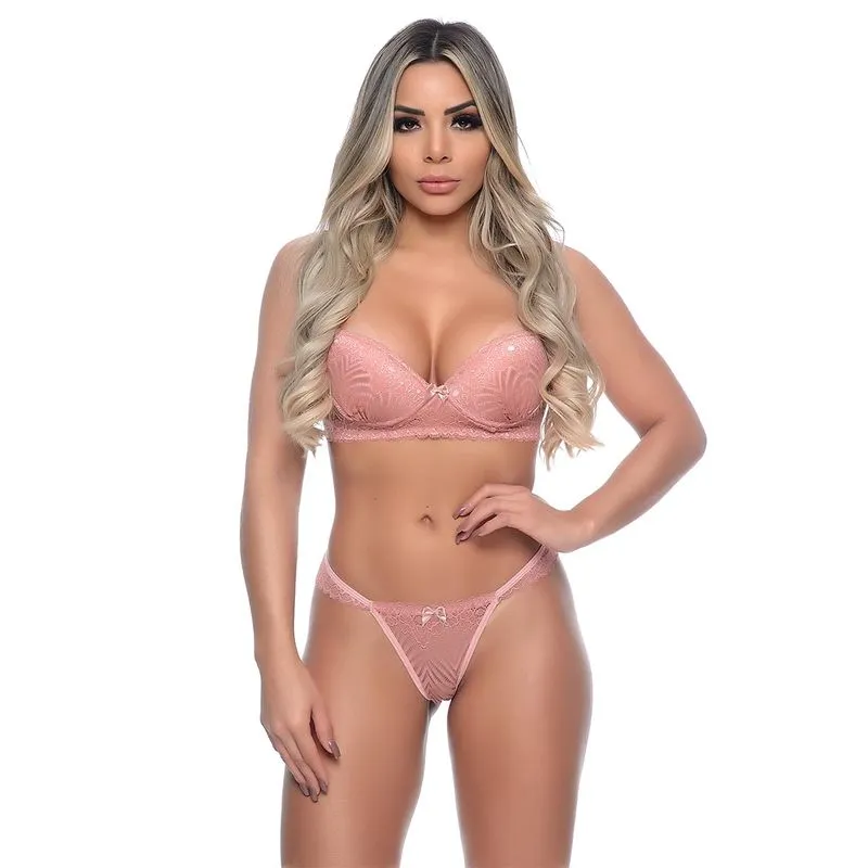 Conjunto Nanda com Detalhes em Renda com Bojo Patitex