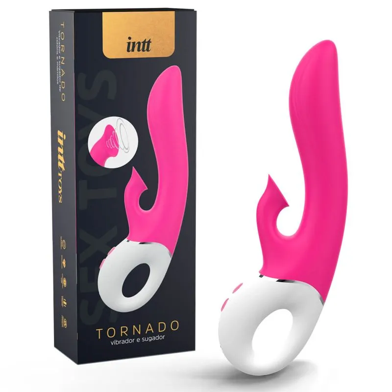 Tornado Massageador de Ponto G e Estimulador de Clitóris em Silicone Intt