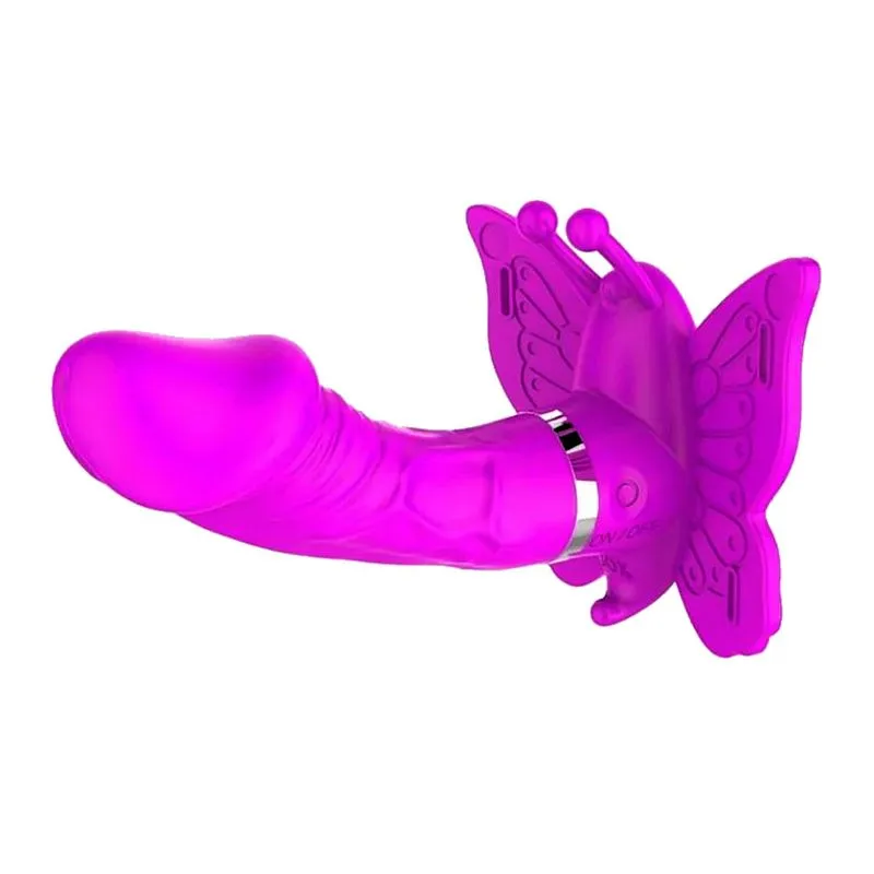 Dibe Camille Butterfly Estimuladora com Mini Pênis e 10 Modos de Vibração Miss Collection