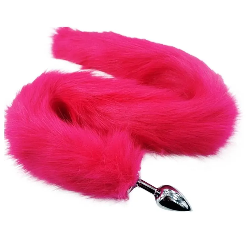 Plug Anal de Aço com Rabo de Raposa Pink Miss Collection