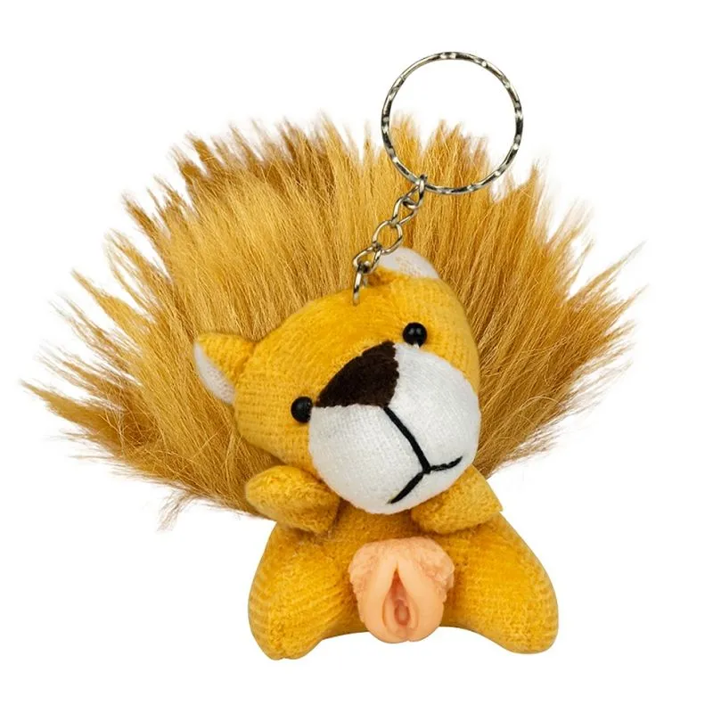 Chaveiro de Bichinho em Pelúcia com Genital Vagina Pau Brasil